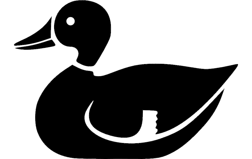 Minimalist Duck Silhouette Vector File for CNC Laser Cutting
