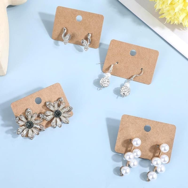 Minimalist Earring Display Cards Laser Cut File Vector (SVG)