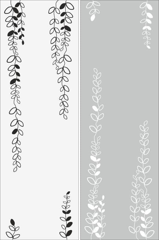 Minimalist Hanging Vines Floral Vector Design for Laser Cutting
