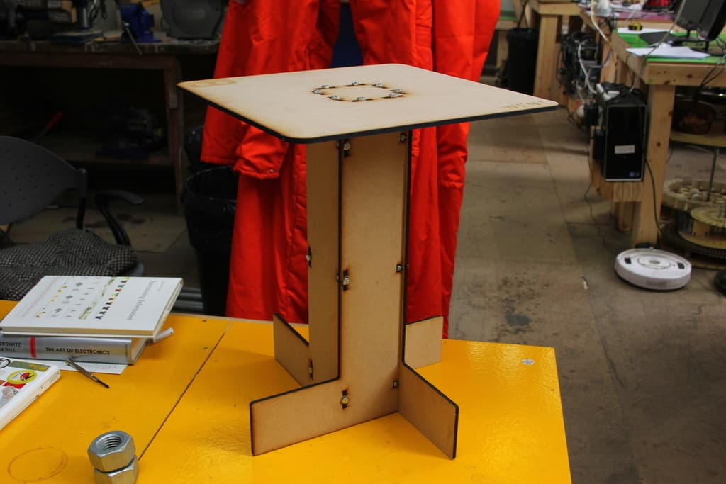 Minimalist Laser Cut Side Table DXF Plan for CNC
