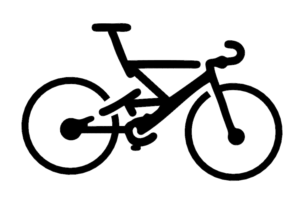 Minimalist Mountain Bike Vector Design for CNC Laser Cutting (DXF)