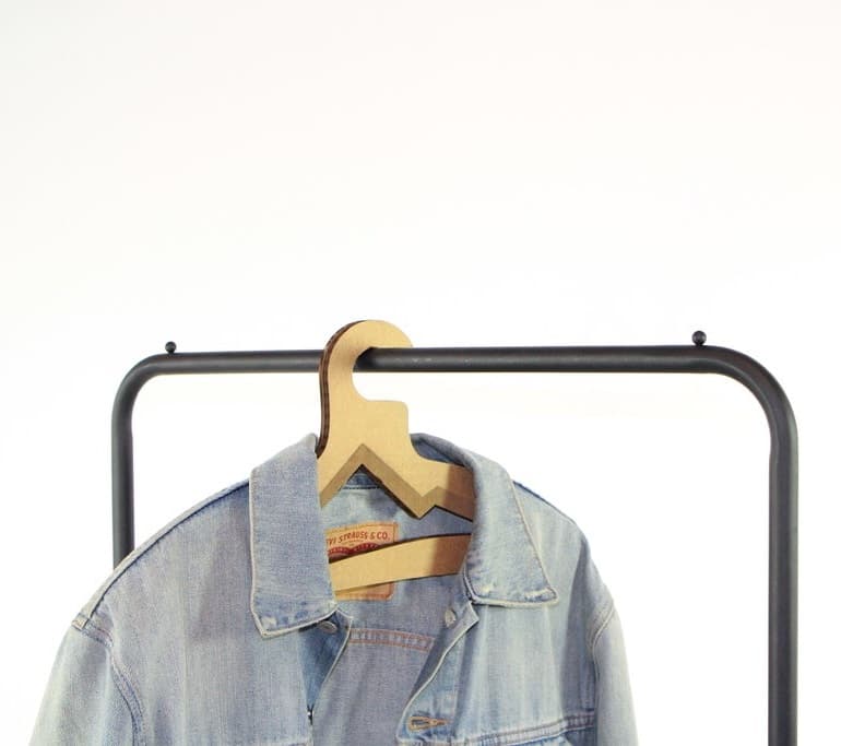 Minimalist Mountain Peak Clothes Hanger Laser Cut DXF File