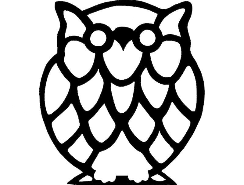 Minimalist Owl Silhouette Vector Design for Laser Cutting DXF