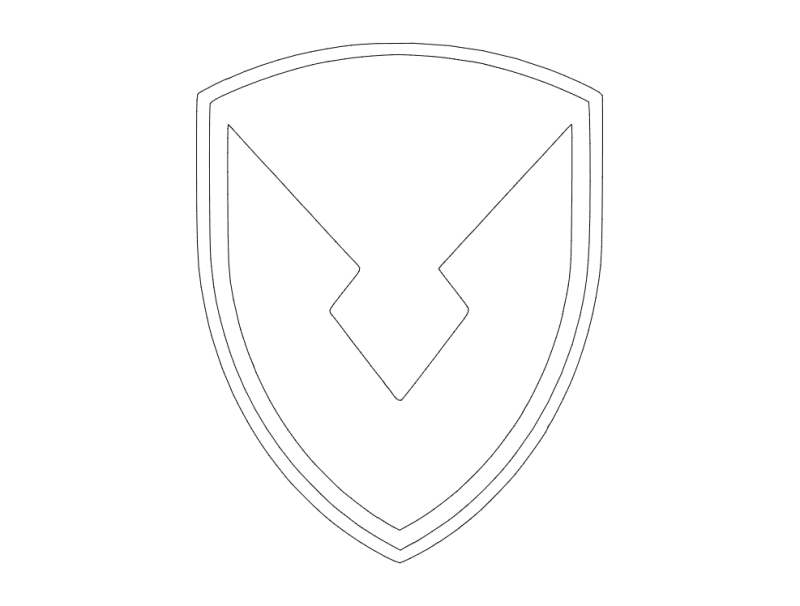 Minimalist Shield Emblem Vector DXF File for Laser Cutting