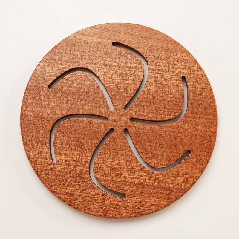 Minimalist Spiral Coaster Vector Design for Laser Cutting DXF