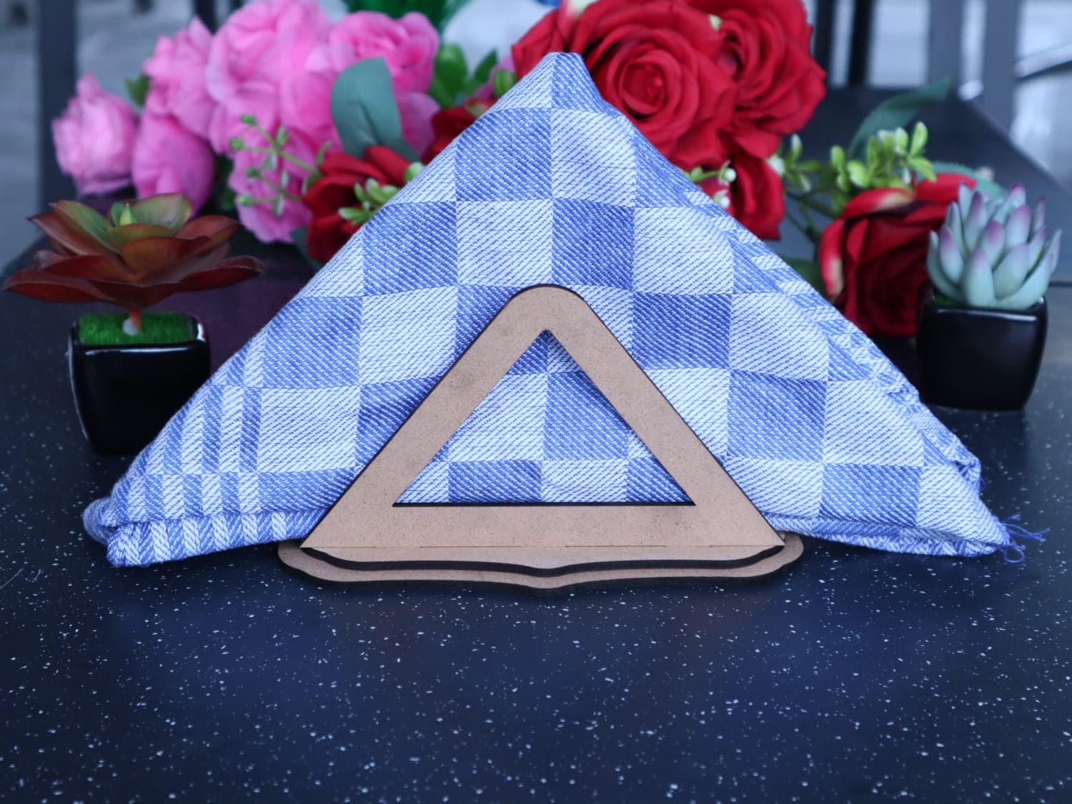 Minimalist Triangle Napkin Holder Laser Cut Vector File