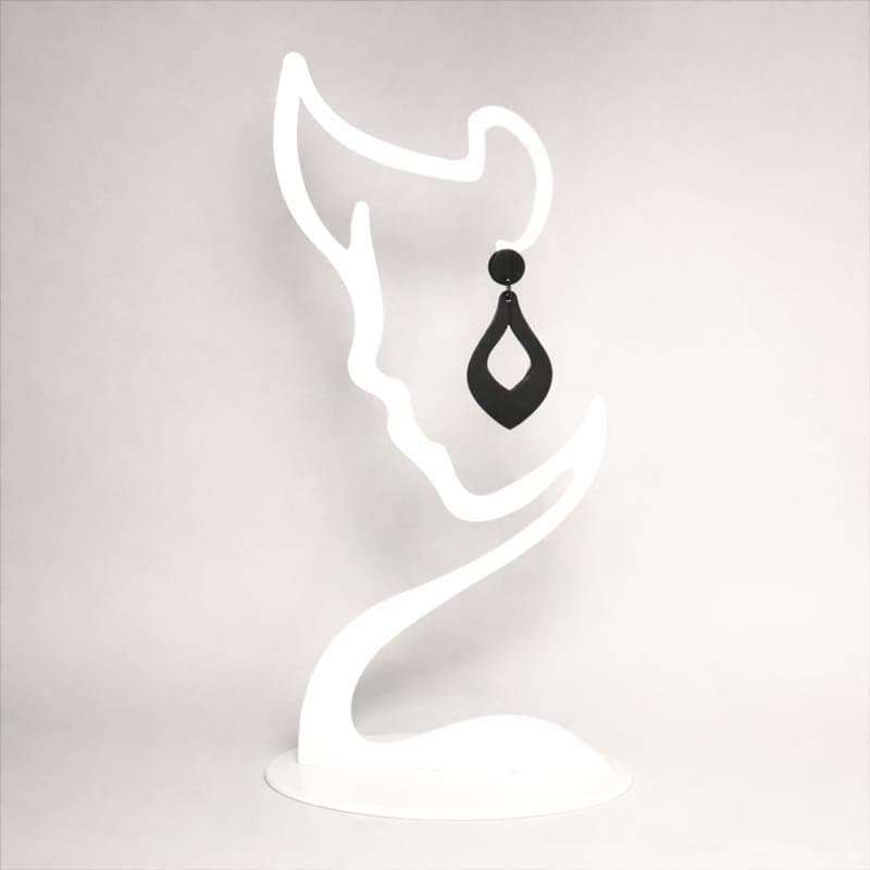 Minimalist Woman Silhouette Earring Display Stand Vector