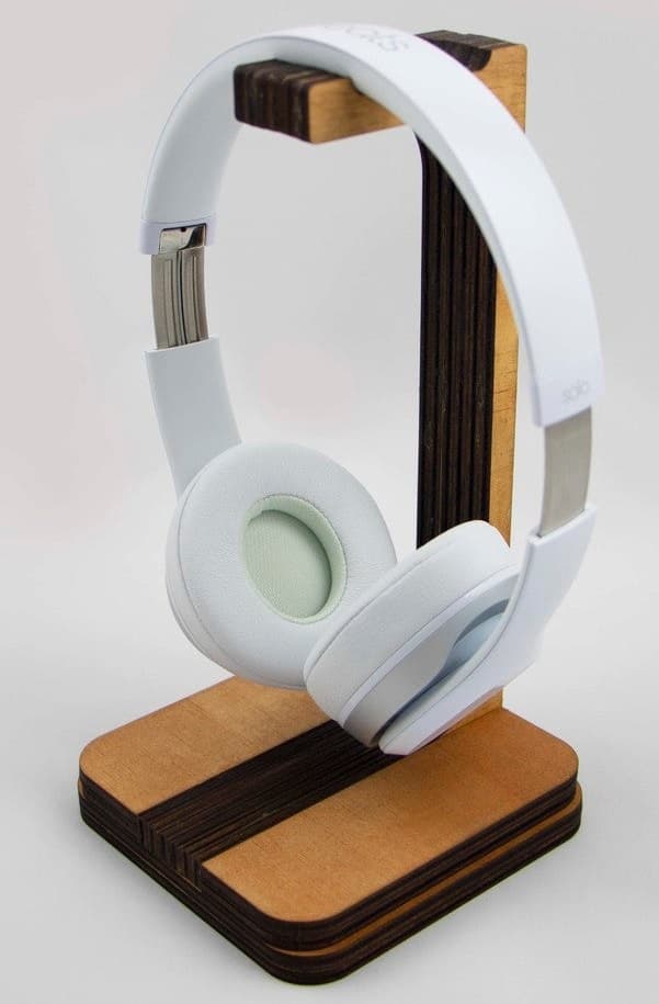 Minimalist Wooden Headphone Stand Laser Cut Vector File