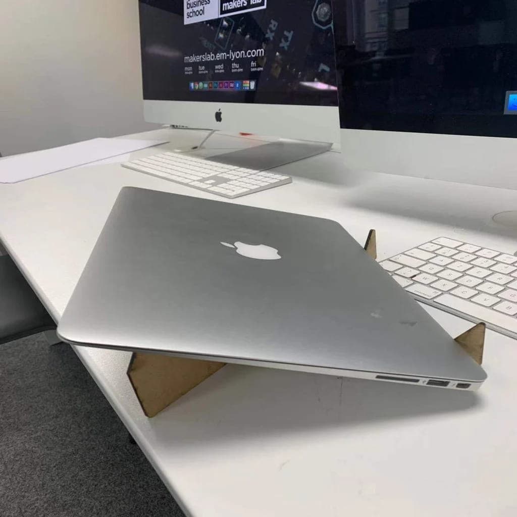 Minimalist Wooden Laptop Stand Laser Cut Vector File