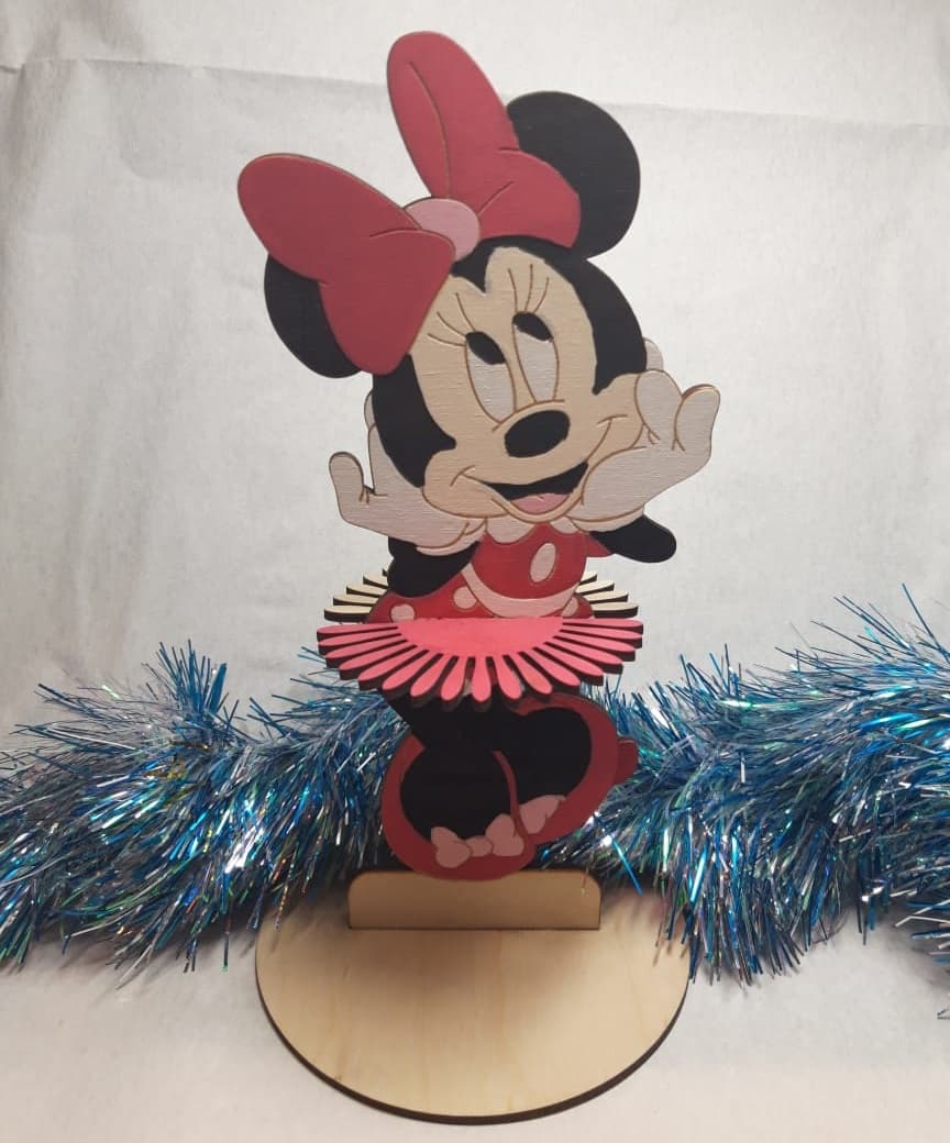 Minnie Mouse Napkin Holder Laser Cut Vector File