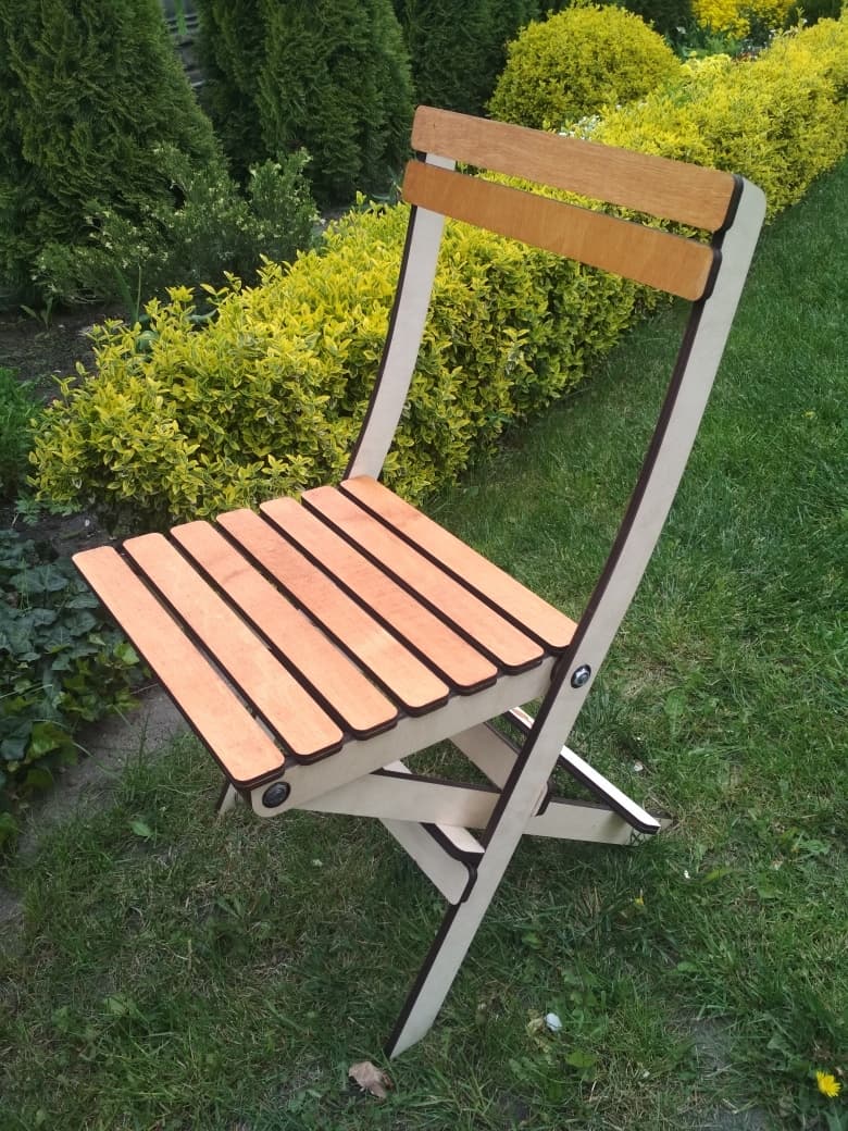 Modern Folding Chair Laser Cut Plan Free Vector File