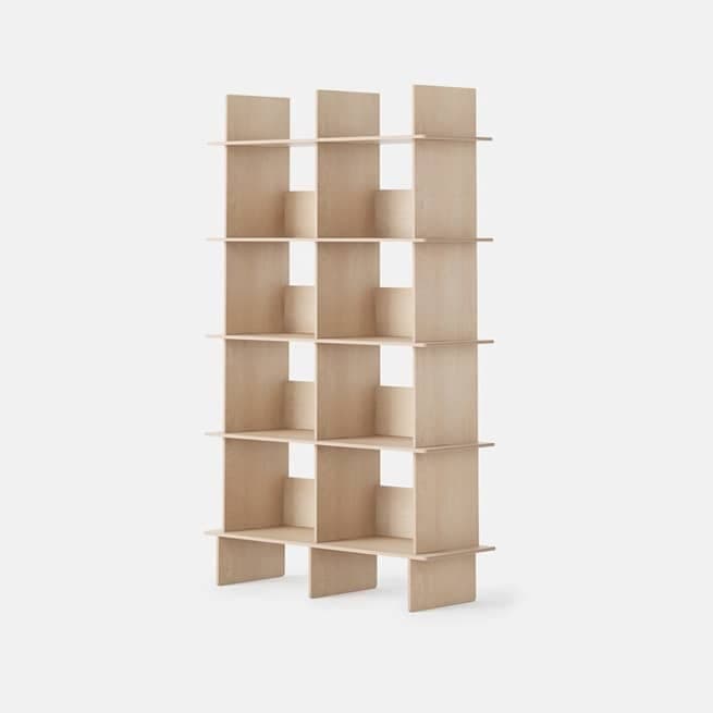 Modern Geometric Bookshelf Laser Cut Template DXF File