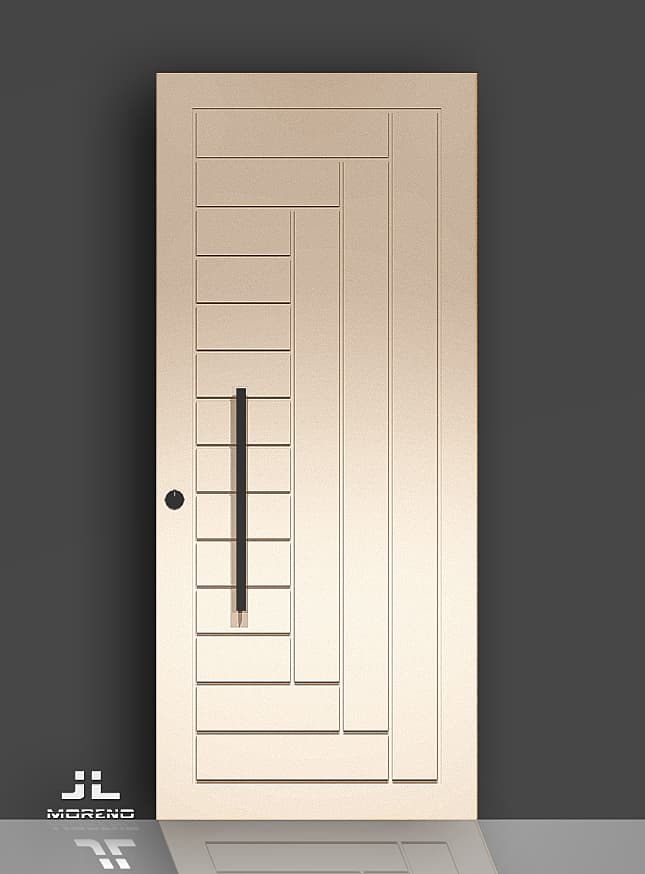 Modern Geometric Door Design Vector File for CNC