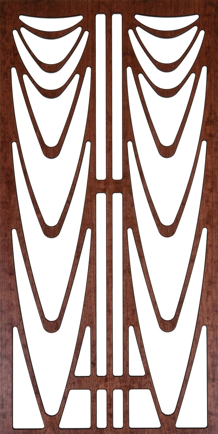 Modern Geometric Grille Panel Vector Design DXF
