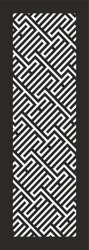 Modern Geometric Maze Pattern Vector DXF for Laser Cutting