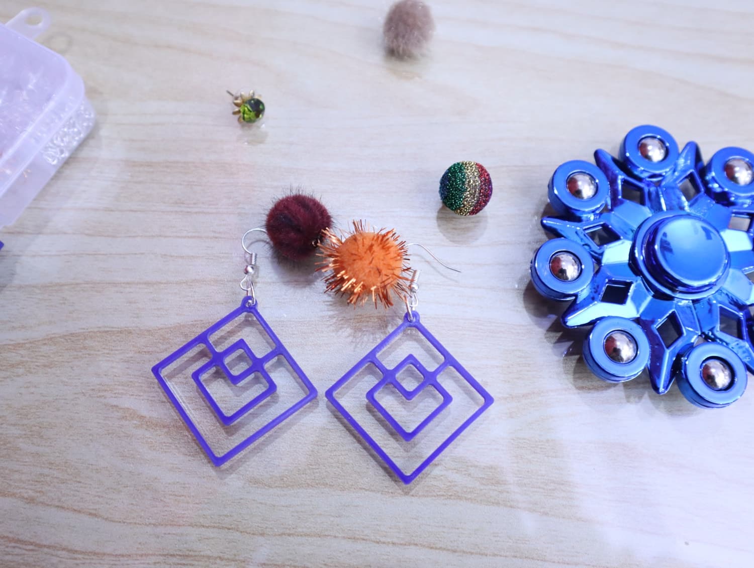 Modern Geometric Square Drop Earrings Laser Cut File (SVG, DXF)