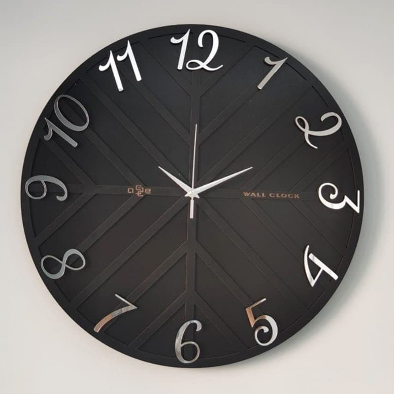 Modern Geometric Wall Clock Laser Cut Template - DXF SVG CDR