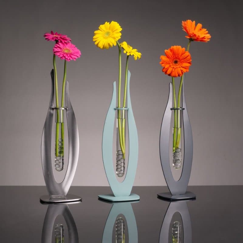 Modern Minimalist Flower Vase Stand Vector File for Laser Cutting