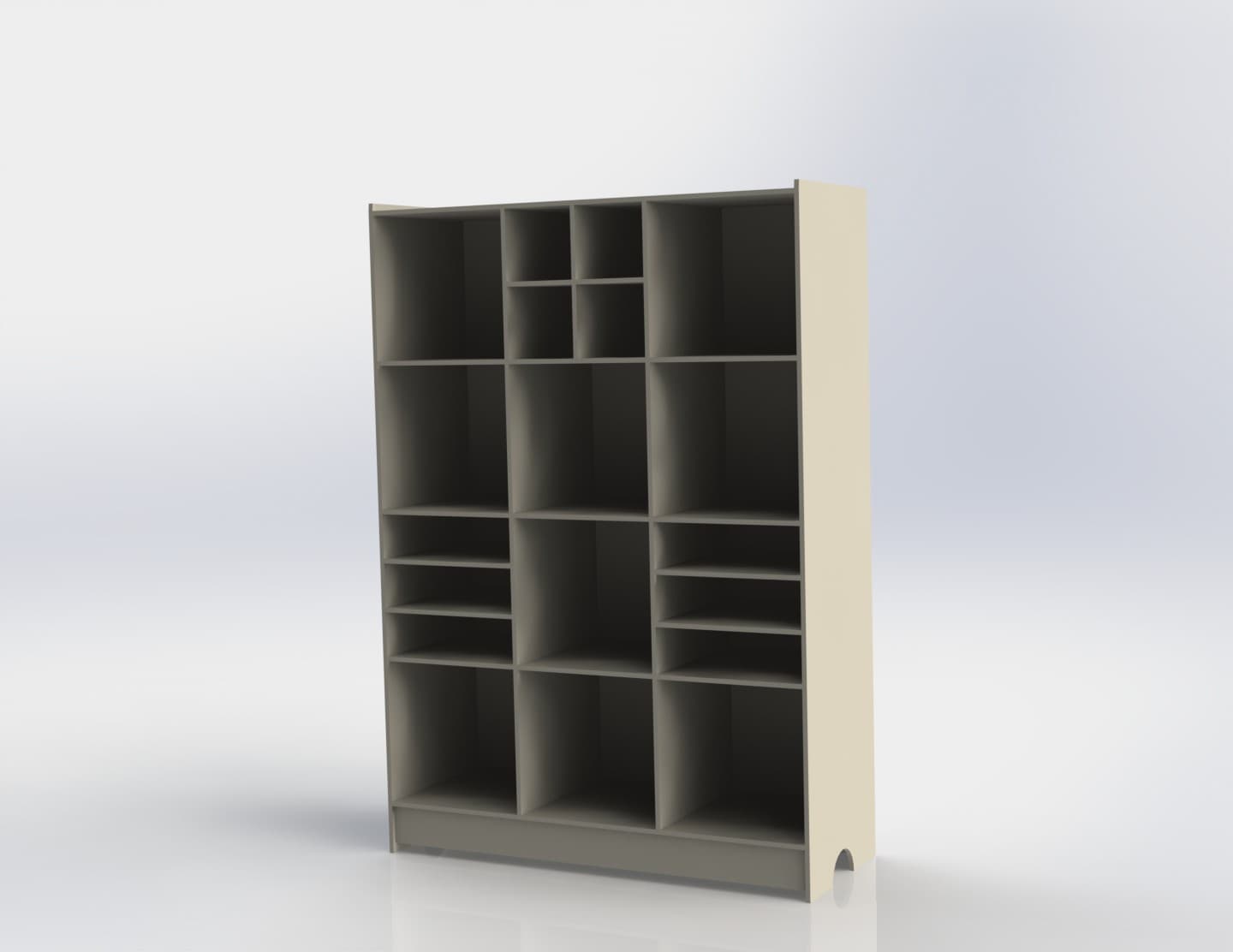 Modern Modular Storage Shelf CNC Vector Plan DXF