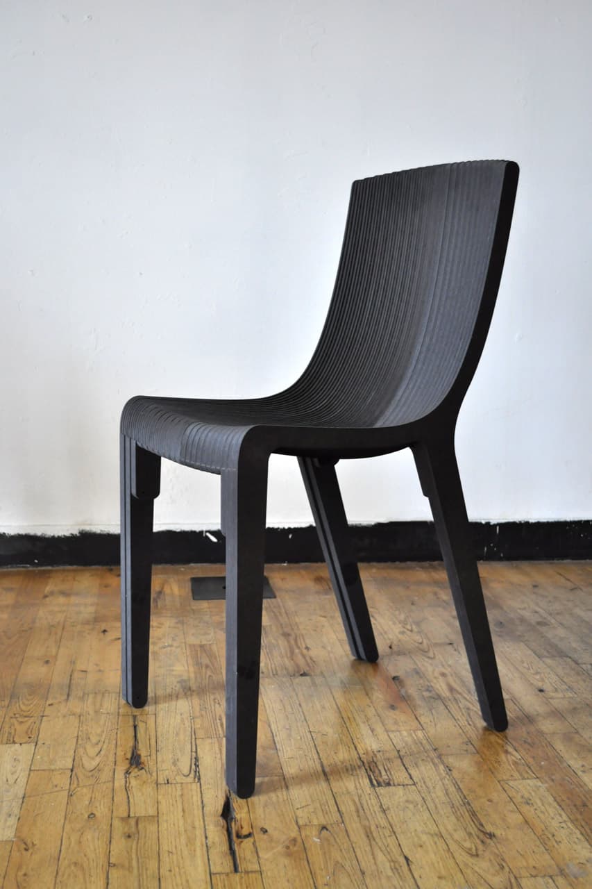Modern Parametric Slat Chair CNC Vector File DXF