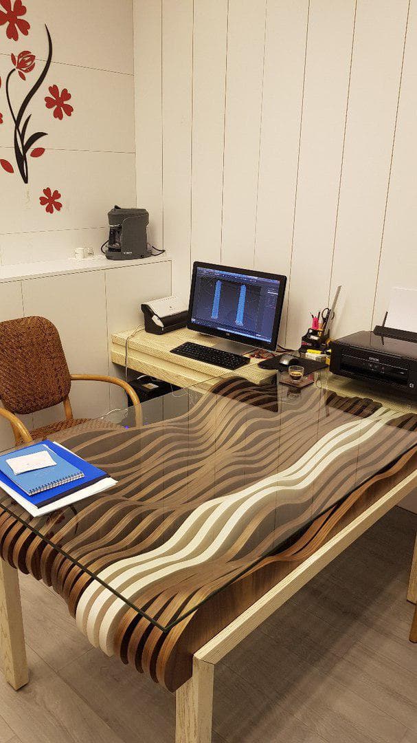 Modern Parametric Wave Table Vector Design for CNC (DXF/DWG)