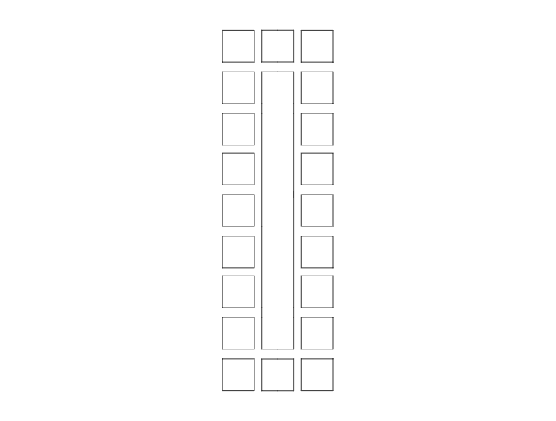 Modern Rectangular Door Panel Vector Design DXF File