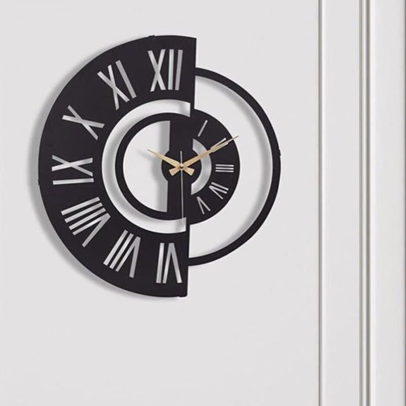Modern Roman Numeral Wall Clock Vector File for Laser Cutting