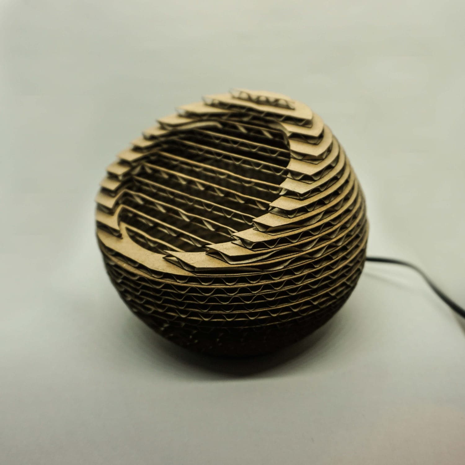 Modern Sliced Sphere Desk Lamp Laser Cut Vector SVG File