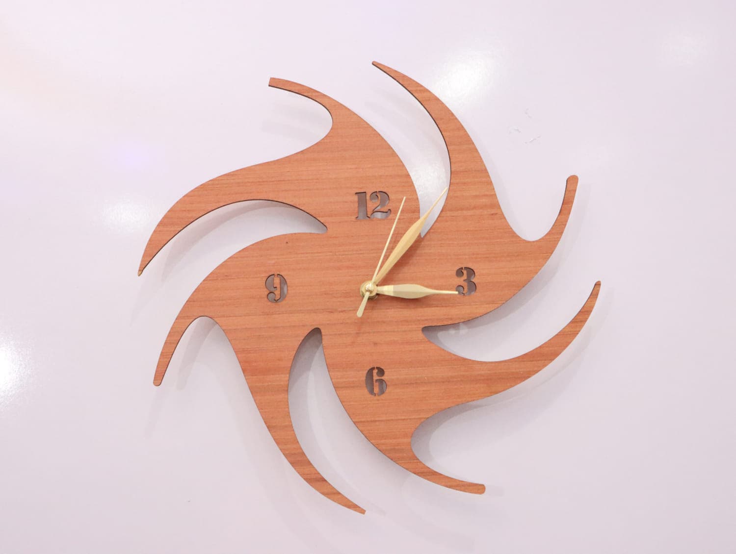 Modern Spiral Wall Clock Laser Cut Vector Design