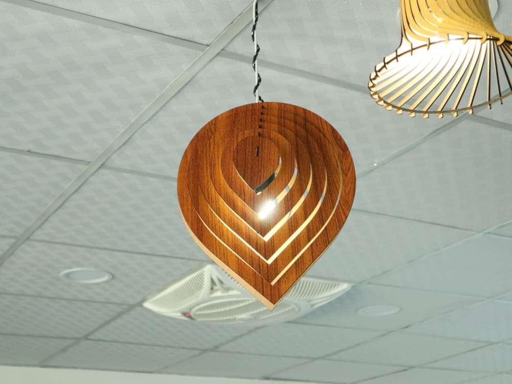 Modern Teardrop Pendant Lamp Laser Cut Vector Design