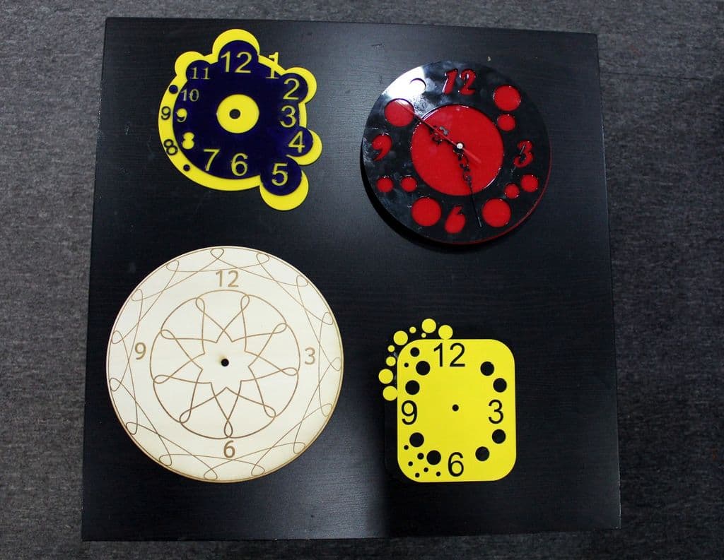 Modern Wall Clock Collection Laser Cut Files Vector Set