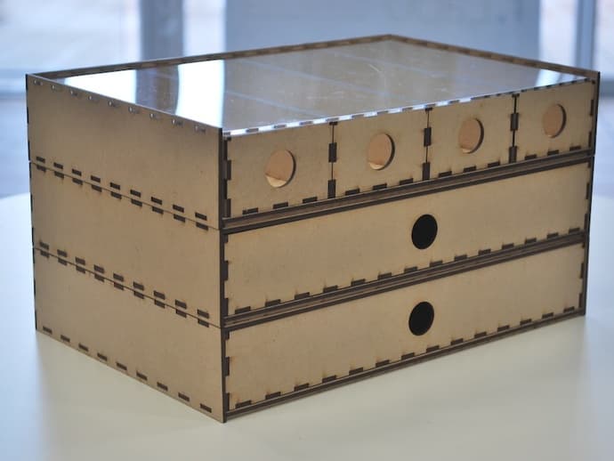 Modular Stacking Drawer Organizer Laser Cut Vector Plan