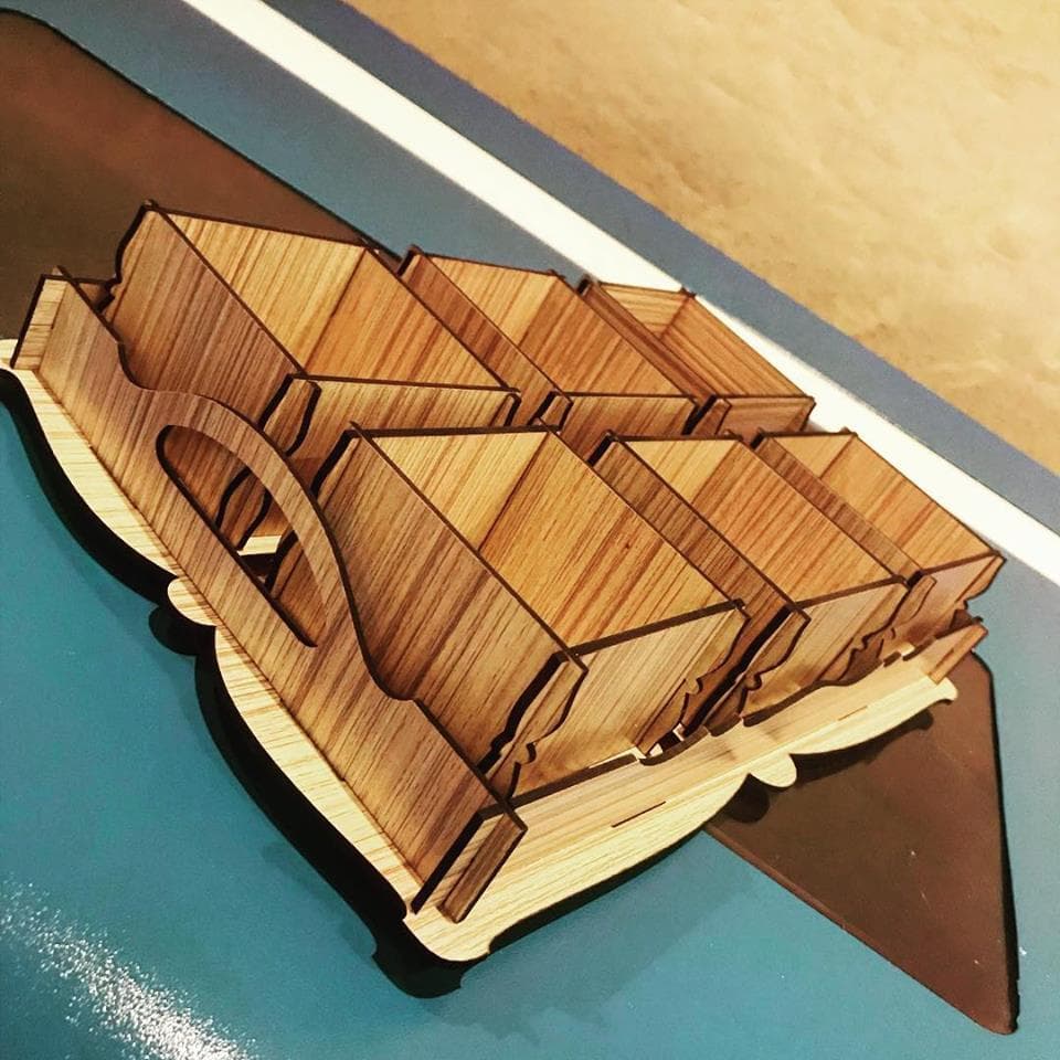 Modular Wooden Storage Tray Laser Cut Vector File