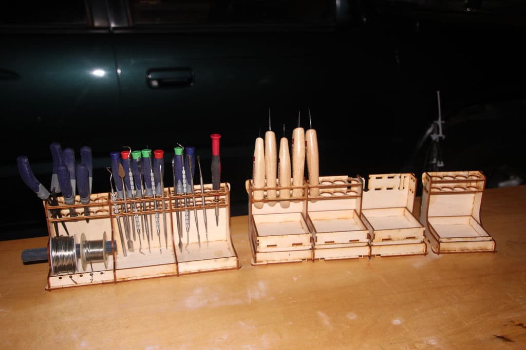 Modular Workbench Tool Organizer Vector Plan