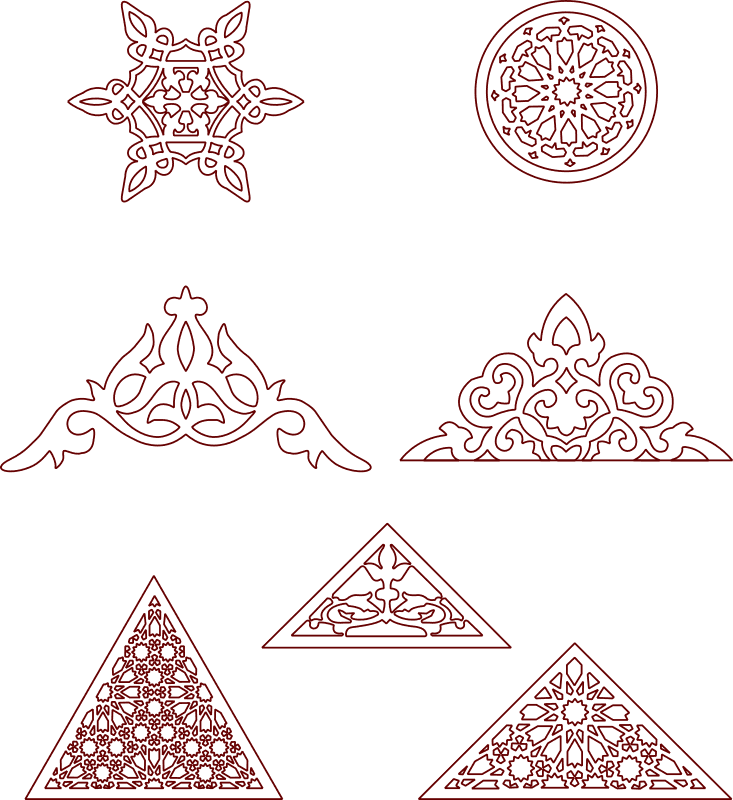 Moroccan Pattern Ornaments Vector Collection DXF Files