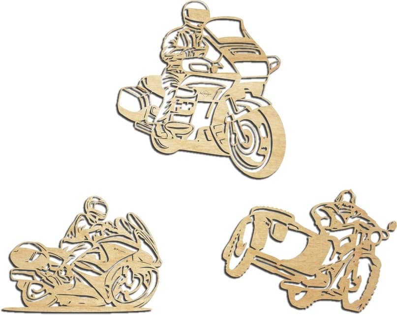 Motorcycle Wall Decor Laser Cut Vector Files