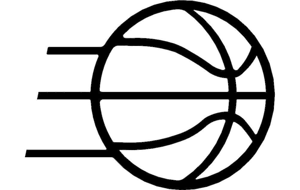 Moving Basketball Vector File for Laser Cutting (DXF, SVG)