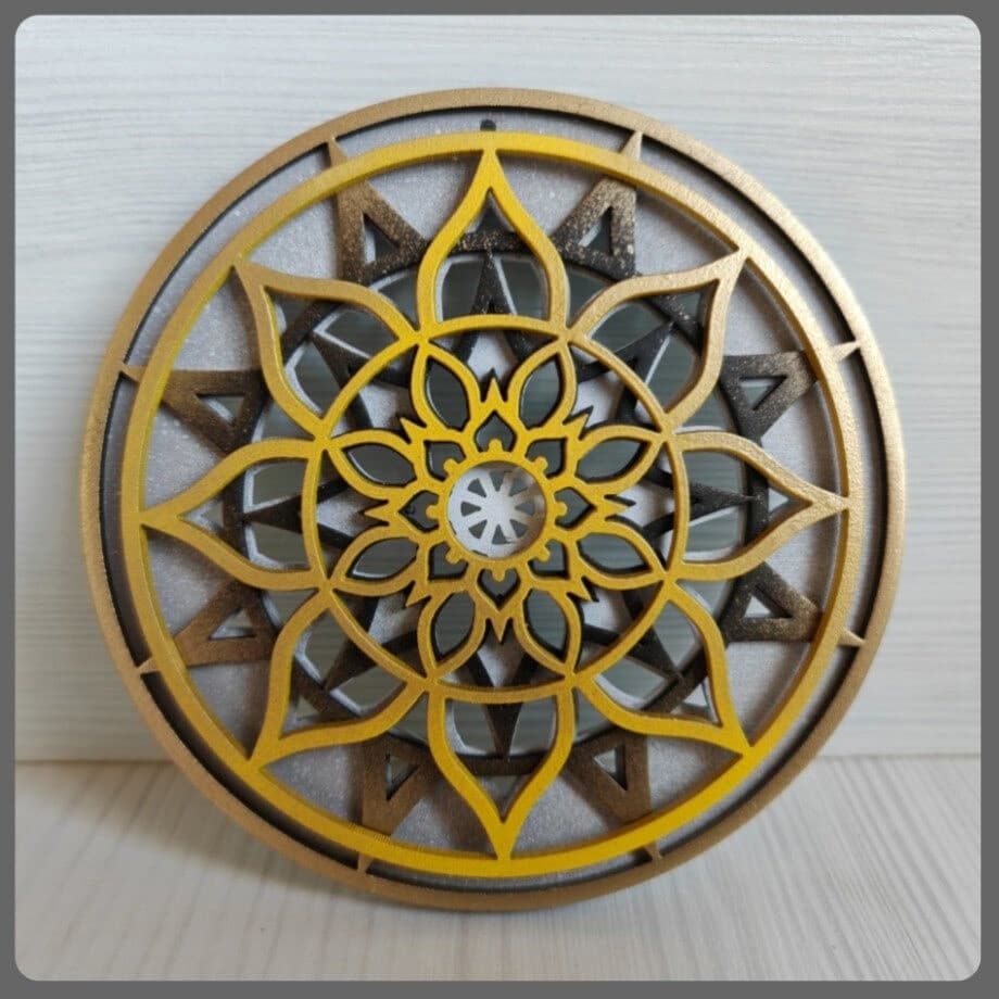 Multilayer Geometric Flower Mandala Laser Cut Vector File
