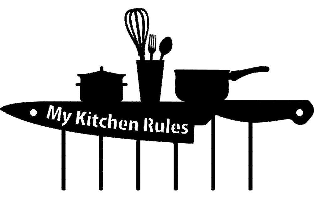 My Kitchen Rules Utensil Holder Vector File DXF