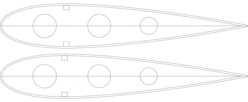 NACA 0018 Airfoil Wing Rib DXF Vector File for RC Aircraft