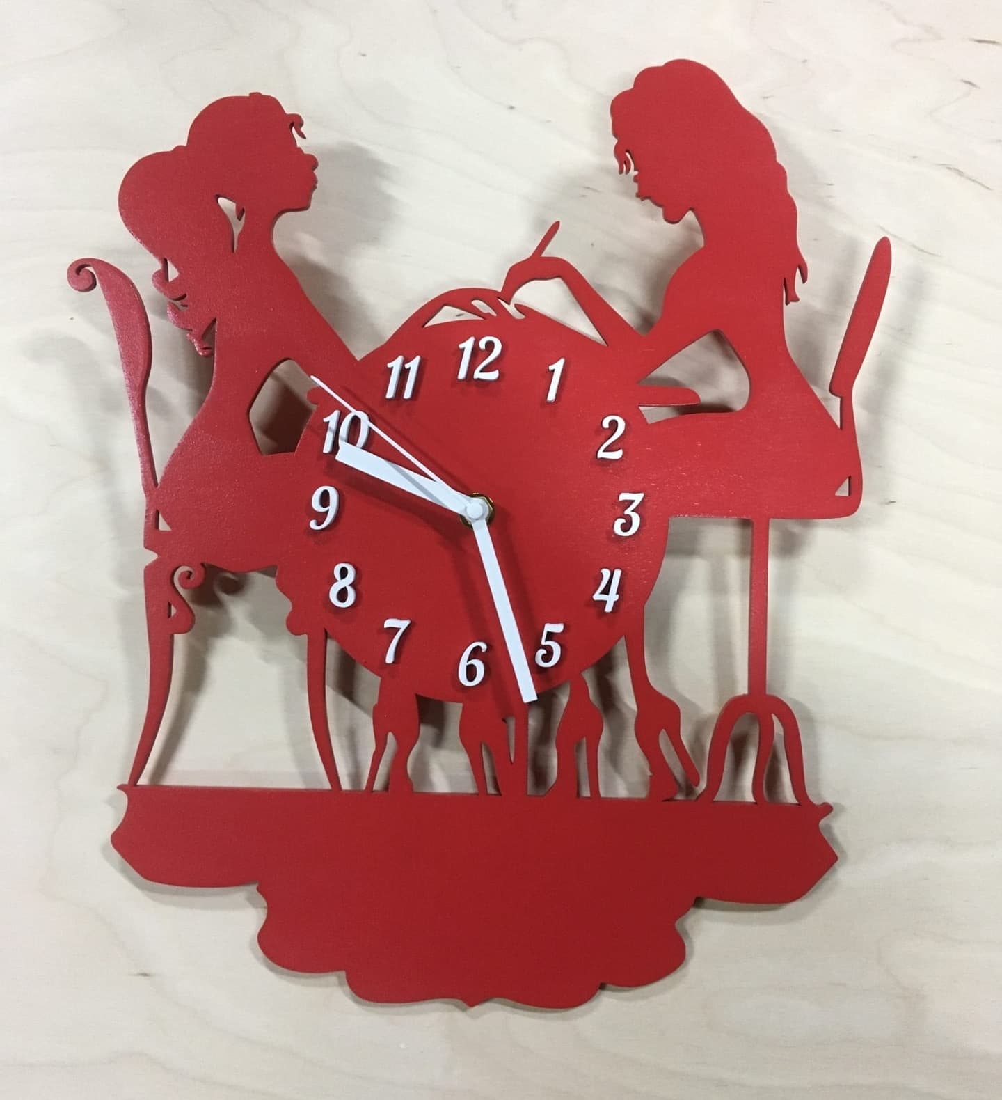 Nail Salon Wall Clock Laser Cut Design Vector File