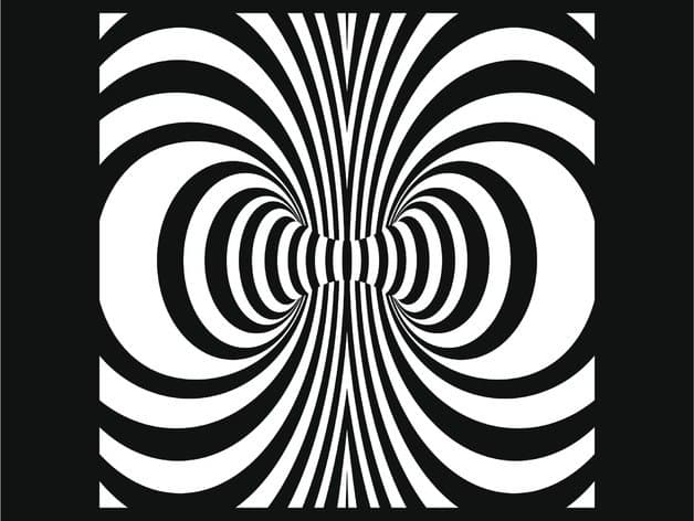 Optical Illusion Swirl Pattern Laser Cut Vector File DXF