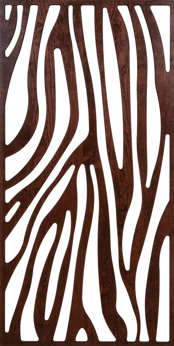 Organic Zebra Stripe Decorative Panel Vector DXF File