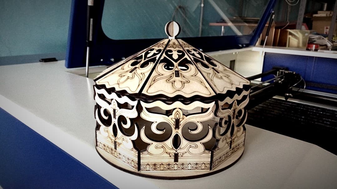 Ornamental Decorative Box with Lid Laser Cut Vector Plan