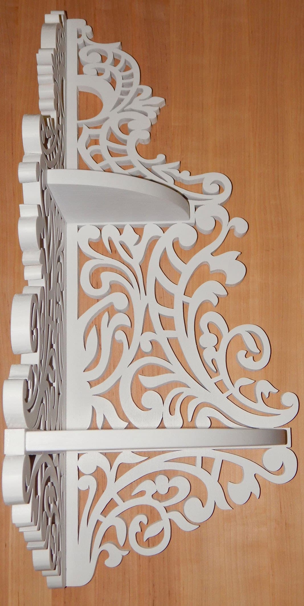 Ornate Corner Shelf Laser Cut Template Vector File