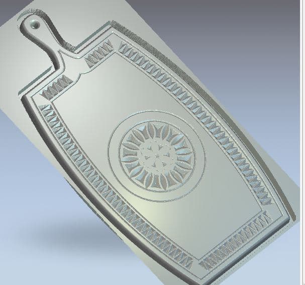 Ornate Cutting Board CNC Router DXF File for Wood Carving