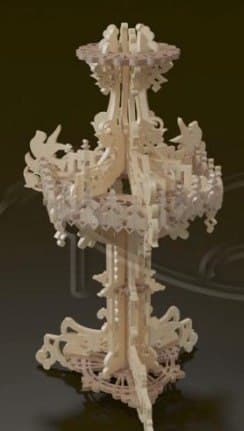 Ornate Decorative 3D Vase Laser Cut Vector File