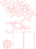 Dise'no Vectorial de Rompecabezas 3D de Carruaje Decorativo para Corte L!aser