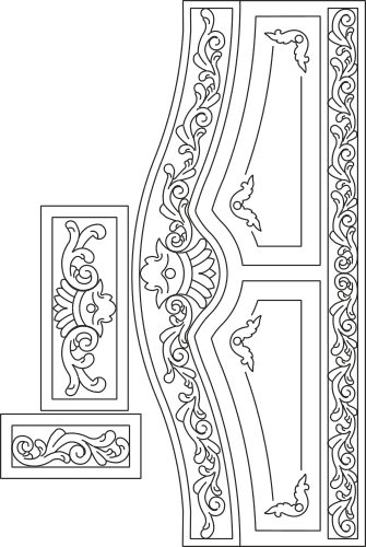 Ornate Decorative Headboard CNC Vector File