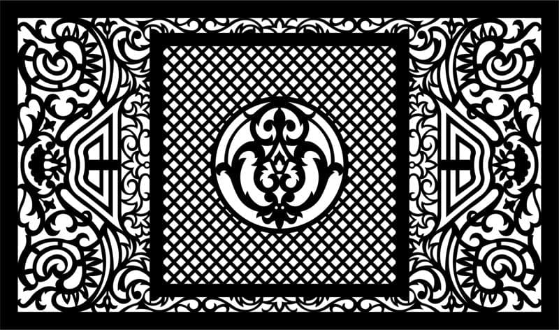 Ornate Decorative Laser Cut Panel Template EPS Vector File